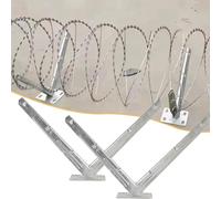 Razor Wire Bracket, Galvanized V Bracket for Anti-Theft Fencing, Durable Barb Wire Extension Holder for Secure Fence Installation