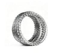 Razor Wire - Hot-Dip Galvanized Barb Wire Roll, Anti-Trespass Concertina Metal Fence, for Animals, Yards, Agriculture and Construction Site(0.45x10m)