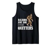 Razors are for Quitters Funny Sasquatch Beard Bigfoot Tank Top