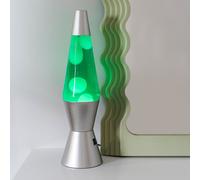 Razzo LED White and Green with Silver Base Retro Lava Lamp Desk Table Light ValueLights Green One Size