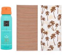 RB INTERNATIONAL Beach Towel & Rituals SPF 30 Sun Protection Bundle - Double Sided Quick Dry Microfibre Beach Towels with Invisible Sun Protection Milky Spray for Beach, Pool & Travel