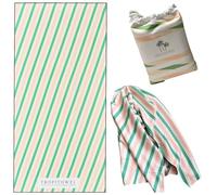 RB INTERNATIONAL Beach Towel with Bag, Microfiber Waffle Construction Double-Sided. Sand-Free, Quick-Dry, for Swimming, camping, yoga, Holiday essentials. (Peach Pear, 160X80, Waffle Construction)