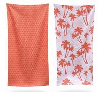 RB INTERNATIONAL Beach Towel with Bag, Microfiber Waffle Construction Double-Sided. Sand-Free, Quick-Dry, for Swimming, camping, yoga, Holiday essentials. (Red, 160X80, Waffle Construction)