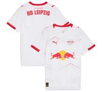 RB Leipzig Football Shirt Home 2025-26 Red Bull Puma White Kids Bundesliga