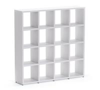 RB UK Boon 16 Cube Shelving Unit Eco-Friendly Bookcase Freestanding Heavy Duty Oak, Made In Austria (H)1470mm (W)1450mm (D)330mm