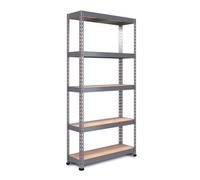 RB UK Rb Boss Garage Shelving Unit Fastlok 5 Shelf Mdf Galvanised Steel (H) 1800mm (W) 900mm (D) 300mm