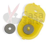 Olfa RB18-2 2 x stainless steel rotary blades in a plastic case. 18mm. Blister packed., Silver