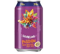 Rbc Energy, Sparkling & Still Real Fruit Juice Full Box Variety Pack PMP - Natural Energy Boost with Bold Fruity Flavours (Full Box (24 x Cans), Sparkling Passion PMP 330ml)