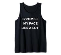RBF | I Promise My Face Lies Funny Quote Tank Top