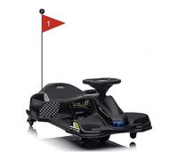 RBFGYIOP 24V 7Ah Electric Go Kart for Kids Black