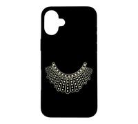 RBG Ruth Bader Ginsburg Dissent Collar pattern Case for iPhone 16 Plus