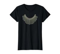 RBG Ruth Bader Ginsburg Dissent Collar Pattern Value Graphic T-Shirt, Women, Black, XL