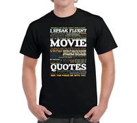 RBGhetf333 I Speak Fluent Movie Quotes Funny Cool Parody Fan T Shirt Black