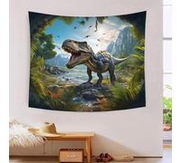 RBGKZVYUM 3D Dinosaur Printed Wall Blanket Home Decoration Bedding Poster Wall Art Tapestry Tapestries Wall Hanging Soft Polyester for Unisex Children Bedroom/Living Room/Dorm/Curtain 70cmx100cm