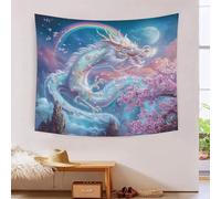 RBGKZVYUM 3D Dragon Printed Wall Blanket Home Decoration Bedding Poster Wall Art Tapestry Wall Hanging Tapestry Soft Polyester for Living Room Bedroom Dorm Deco 100cmx150cm