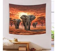 RBGKZVYUM 3D Elephant Printed Wall Blanket Home Decoration Bedding Poster Wall Art Tapestry Tapestries Wall Hanging Soft Polyester for Bedroom Living Room, Dorm & Room Decor 180cmx230cm