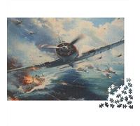 RBGKZVYUM Fighter Aircraft 1000pcs Jigsaw Puzzle, Cardboard, Photographic, Aeroplane Theme, 1000 Pieces, 1 Set, 1000g, 12+ Years, Intermediate Skill Level