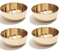 RBHMC BRONZE MASTER Kansa/Bronze Solid Bowl - 150 Ml, 4 Piece, Gold