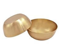 RBHMC BRONZE MASTER Pure Kansa Bronze Solid Serving Bowl for Dessert Ice Cream Snacks and Dining Table Decoration (Set of 2)
