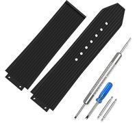 RBIPO 25mm Rubber Watch Band for Hublot Big Bang Replacement Watch Strap Waterproof Silicone Wristbands for Men and Women