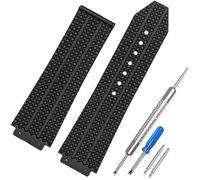 RBIPO 25mm Rubber Watch Band for Hublot Big Bang Waterproof Replacement Watch Straps for Men and Women(19mm×25mm×22mm)