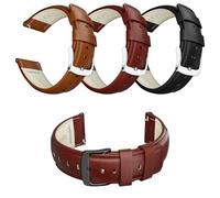 RBIPO Quick Release Leather Watch Band for Men & Women, Compatible with Timex, Fossil, Samsung, Seiko, Citizen 20mm 22mm 24mm