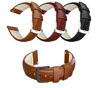 RBIPO Quick Release Leather Watch Band for Men & Women, Compatible with Timex, Fossil, Samsung, Seiko, Citizen 20mm 22mm 24mm