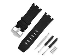 RBIPO Rubber Watch Strap Compatible with Audemars Piguet AP Royal Oak Offshore 15703 15710 15400 26470 26400 Men's Sports Watch Strap 28 mm Replacement Strap Waterproof Watch Straps, Rubber, No