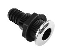 RBoand Boat Through Hull Connector Plastic Hose Coupling Drain Outlet Accessory Compatible With Boat(1IN)