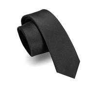 RBOCOTT 2.4“ Black Skinny Tie Business Wedding Slim Necktie for Men(6cm)