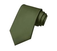 RBOCOTT Olive Green Tie Mens Necktie for Business and Wedding Party(19)