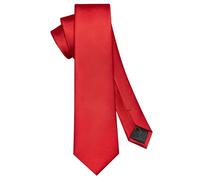 RBOCOTT Red 2.4" Skinny Tie Mens Slim Necktie for Business and Wedding Party 6cm(21)