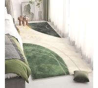 RBQIZVW Door Matt Indoor 90x200 cm,Trendy Realm Lux Collection Runner Rug - Hallway Carpet Green Runners, Rug Non-Slip Floor Mats for Kitchen, Living Room, Corridor, Entryway, Door Entrances