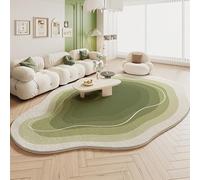 RBQIZVW Irregular Shape ModernLarge Short Pile Area Rugs for Living Room 100x150 cm,Cute Clouds Shape Non Slip Rugs Washable Green, Contemporary Abstract Minimalist Bedroom Accent Rug for Kids Room