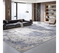 RBQIZVW Living Room Rugs, Hallway Runners, with Soft Smooth 9 mm Pile,Large Rug for Bedroom Carpet for Kitchen with Anti-slip Backing Non Shedding Rug Grey Blue 120×160 CM Contemporary Designs