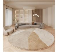 RBQIZVW Modern Round Rugs 100 cm Beige Rug for Living Room Circle Area Rugs with Non Slip Backing Washable Rug for Bedroom Soft Printed Carpet for Living Room Kid’s Room Nursery