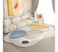 RBQIZVW Rugs Inn Retro Area Rug 80×160 cm - Super Soft Large Living Room Bedroom Bedside irregularly shaped rug High Dense Pile Non Slip Carpet Washable Kitchen Rugs orange