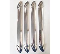 RBR Bumper Protector, Chrome, 4 Pieces, Universal, Anti-Scratch, Adhesive 3M Scotchlite