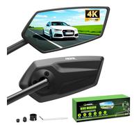 RBRL Bike Mirror, 360 ° Adjustable Safety Rearview Bicycle Mirror, High-definition Wide-angle Large Handlebar Rear View Mirrors, Suitable for Ebike Mountain Road bikes(Left+Right)