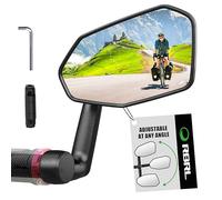 RBRL Extra Large Bicycle Mirror, 360 Adjustable Shatterproof and Durable Bar End Rear View Mirror for E-Bike (Right)