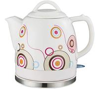 RBUDSPOLF Electric Kettle Ceramic Kettle Teapot-Retro 1.2L Stainless Steel Jug,Bpa-Free,Automatic Power off Fast Boiling 1200W,Removable Base,Boil Dryion