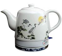 RBUDSPOLF Electric Kettle Ceramic Kettle Teapot-Retro 1 L Jug, 1350W Water Fast Removable Base, Boil Dryion