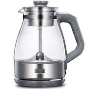 RBUDSPOLF Hot Water Kettle 1L Glass Electric Eco Water Kettle,Cordless Water Boiler with Stainless Steel Inner Lid & Bottom,Fast Boil Auto-Off & Boil-Dryion,600W