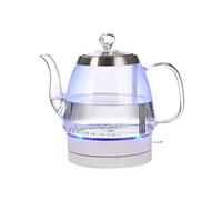 RBUDSPOLF Portable Electric Kettle Glass Kettles with Led Light, Auto Shut-Off Boil-Dry, Hot Water Tea Coffee, 1.5L, 1000W