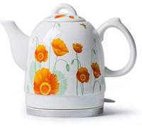 RBUDSPOLF Portable Electric Kettle Jug Ceramic Electric Kettle Cordless Water Teapot, 1.5L Teapot-Retro Jug, 1350W Fast