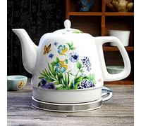 RBUDSPOLF Portable Electric Kettle Jug Ceramic Electric Kettle Cordless Water Teapot, Teapot-Retro 1.2L Jug Fast/B