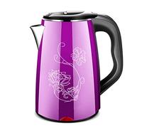 RBUDSPOLF Portable Electric Kettle Jug Insulation Integrated-Scalding 2.2L Electric Kettle, Double Pot Body, Three Layers Fast/Purple