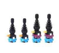 RBYRLDSTY 1pcs Joystick Switch Momentary 2/4 Position 2/4NO Self Latching Spring Return Wobble Stick 22mm Monolever Rocker Cross Switch HKL-FW(4 way Self lock)