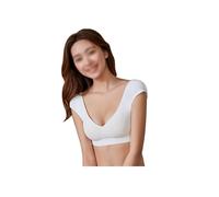 RBYSQP 2 in 1 Built-in Shoulder Pads Vests for Women, Shoulder Push-Up Pads Tank Top, Invisible Shoulder Pads Shirts,White,L