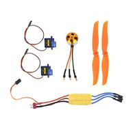 RC 2200KV Brushless Motor 6035 Propeller with 30A ESC + 9G Servo Free Mount Plane DIY Parts(Motor + Propeller + Servo + ESC)